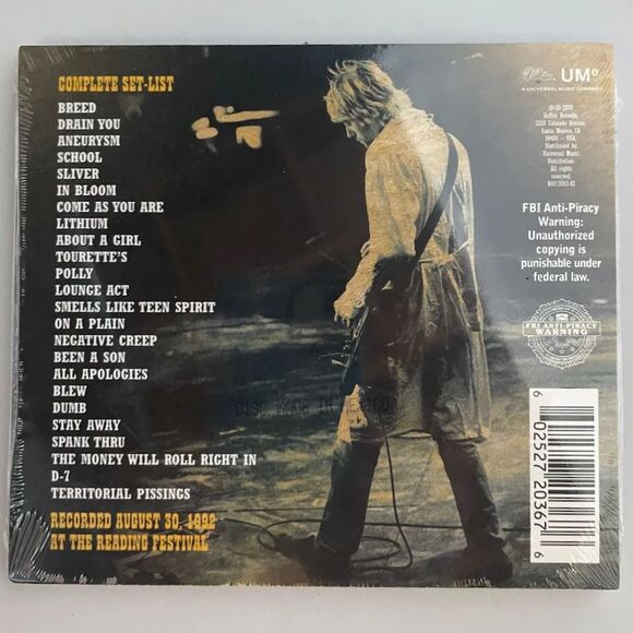Nirvana – Live At Reading NEW SEALED Compact Disc, CD, Geffen Records, 2009 - Picture 2 of 2